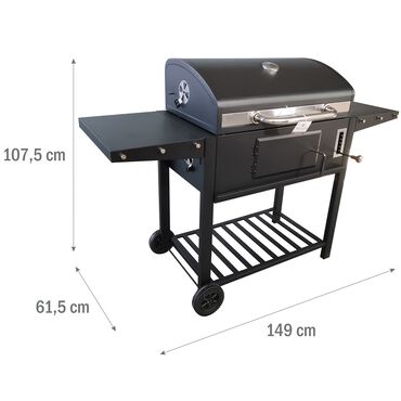 Grill ogrodowy węglowy Meven Siena, ruszt 74,5 x 45 cm