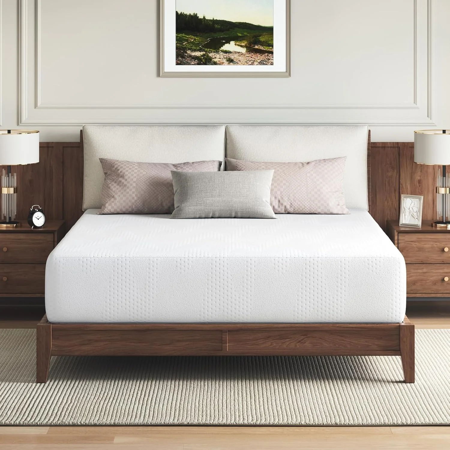 Novilla 12 Inch Queen Mattress in a Box, Gel Memory Foam Queen Size Bed Mattress for Cooling Night Sleep, Comfort Sleep & Pressure Relief, CertiPUR-US Certified,White