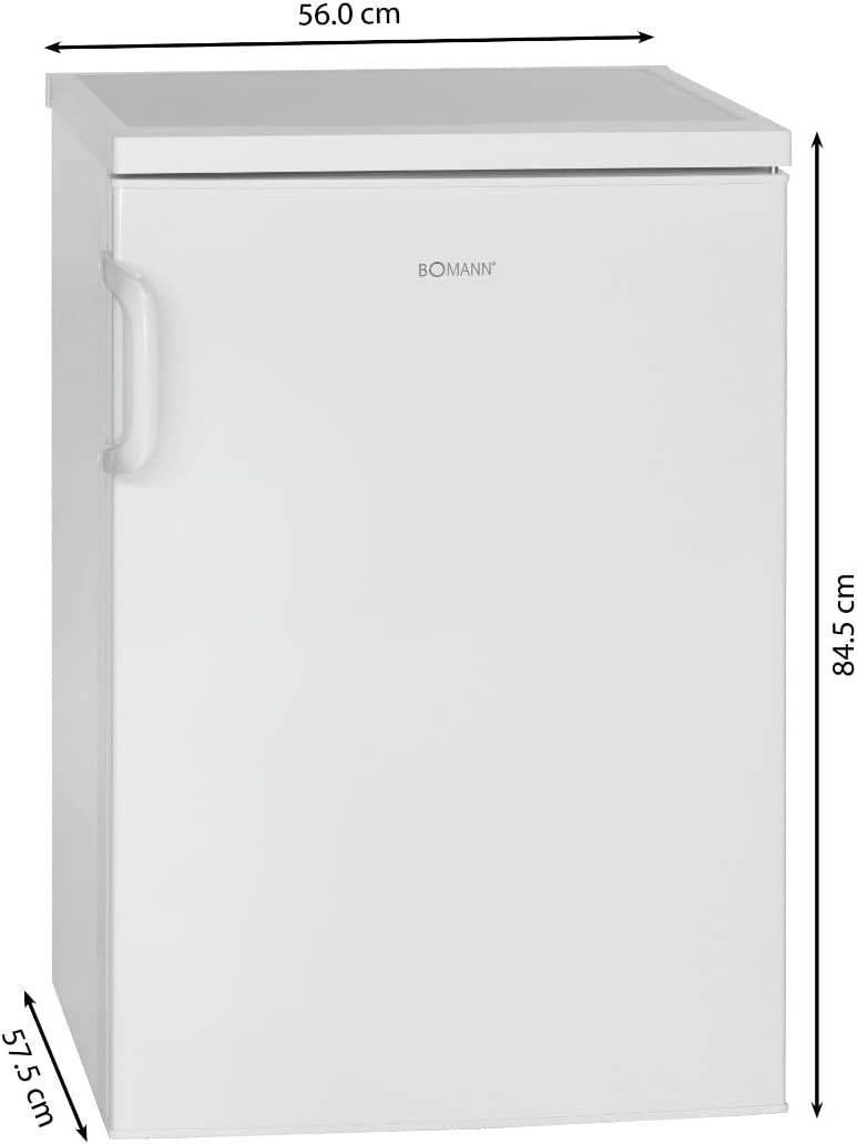 Bomann® Kühlschrank ohne Gefrierfach | Energieklasse D | 85cm | leise 39dB | 3 Ablagen | Türanschlag wechselbar | 133L | Kühlschrank klein mit Gemüsefach | Standardkühlschrank | VS 2195.1 weiß