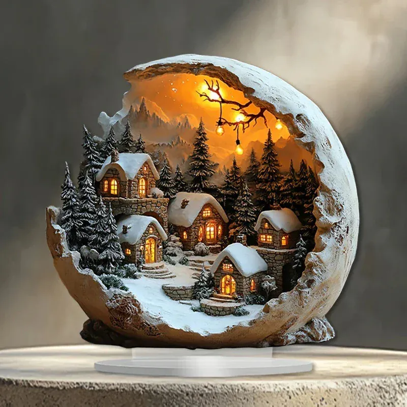 BohemiaGlow Lunara Decor | Boho Style Acrylic Christmas Decoration