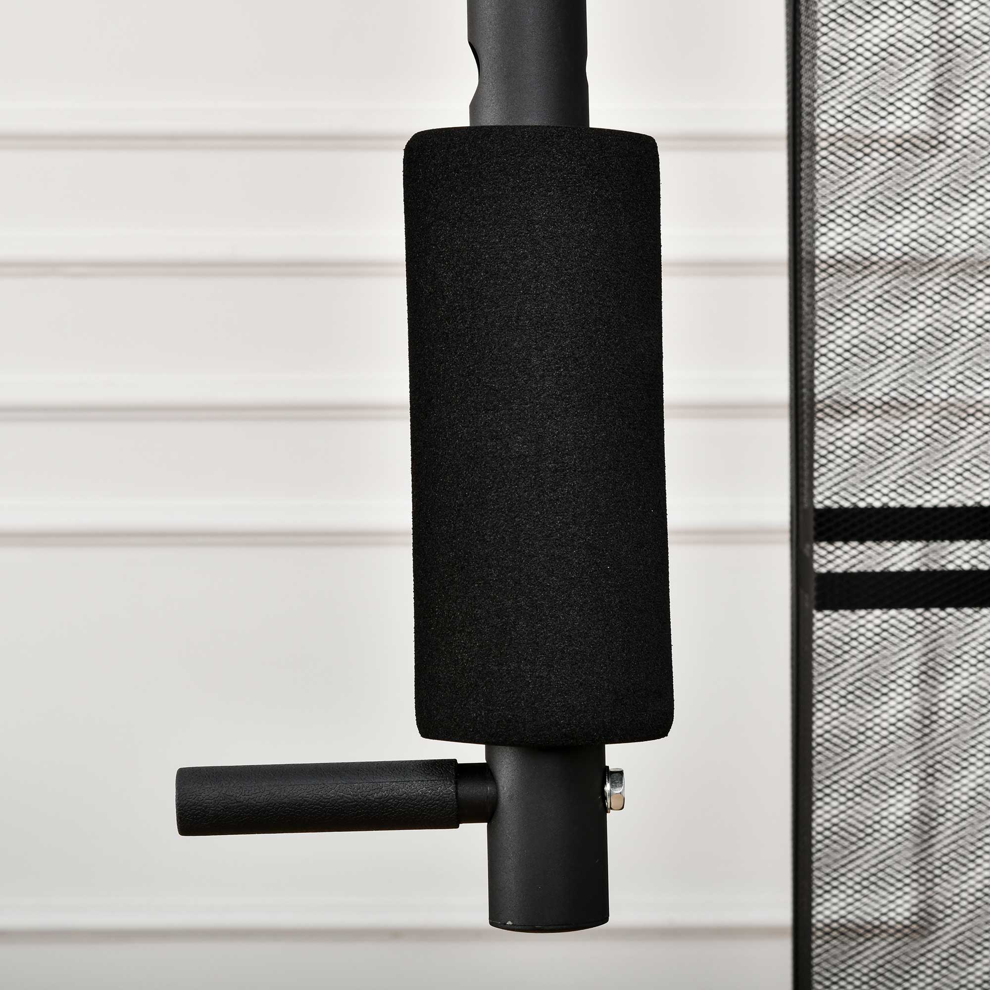 Gym Krachtstation Fitnessstation Multigym Fitnesscentrum Fitnessapparatuur incl. gewichten Latzug Beincurl Metaal PU-kunstleer zwart 150 x 110 x 210 cm