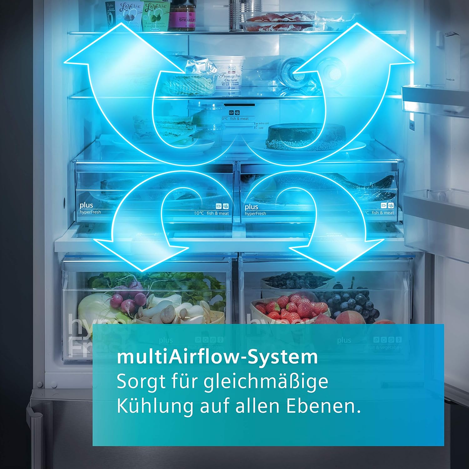 SIEMENS KG39EAICA iQ500 Kühl-Gefrier-Kombination, 201 x 60 cm, 249 L Kühlen + 94 L Gefrieren, LowFrost seltener abtauen, LED-Beleuchtung gleichmige Ausleuchtung, BigBox Platz für groes Gefriergut