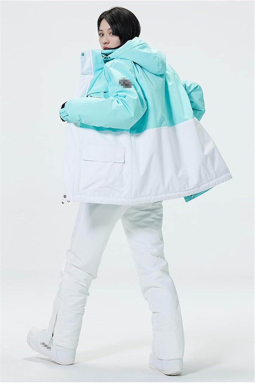 Damen Winter Schneeanzug Sets Snowboard Kleidung Skifahren Kostüm Mantel Jacken und Riemen Hose Bilderjacke Pant35 S
