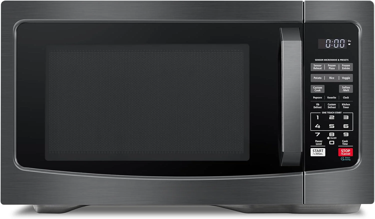 Air Fryer Combo 8-in-1 Countertop Microwave Oven. with Convection. Broil. Odor Removal Mode. 12.4 Position Memory Turntable. Child-Lock. 1.0 Cu.ft. Black Stainless Steel