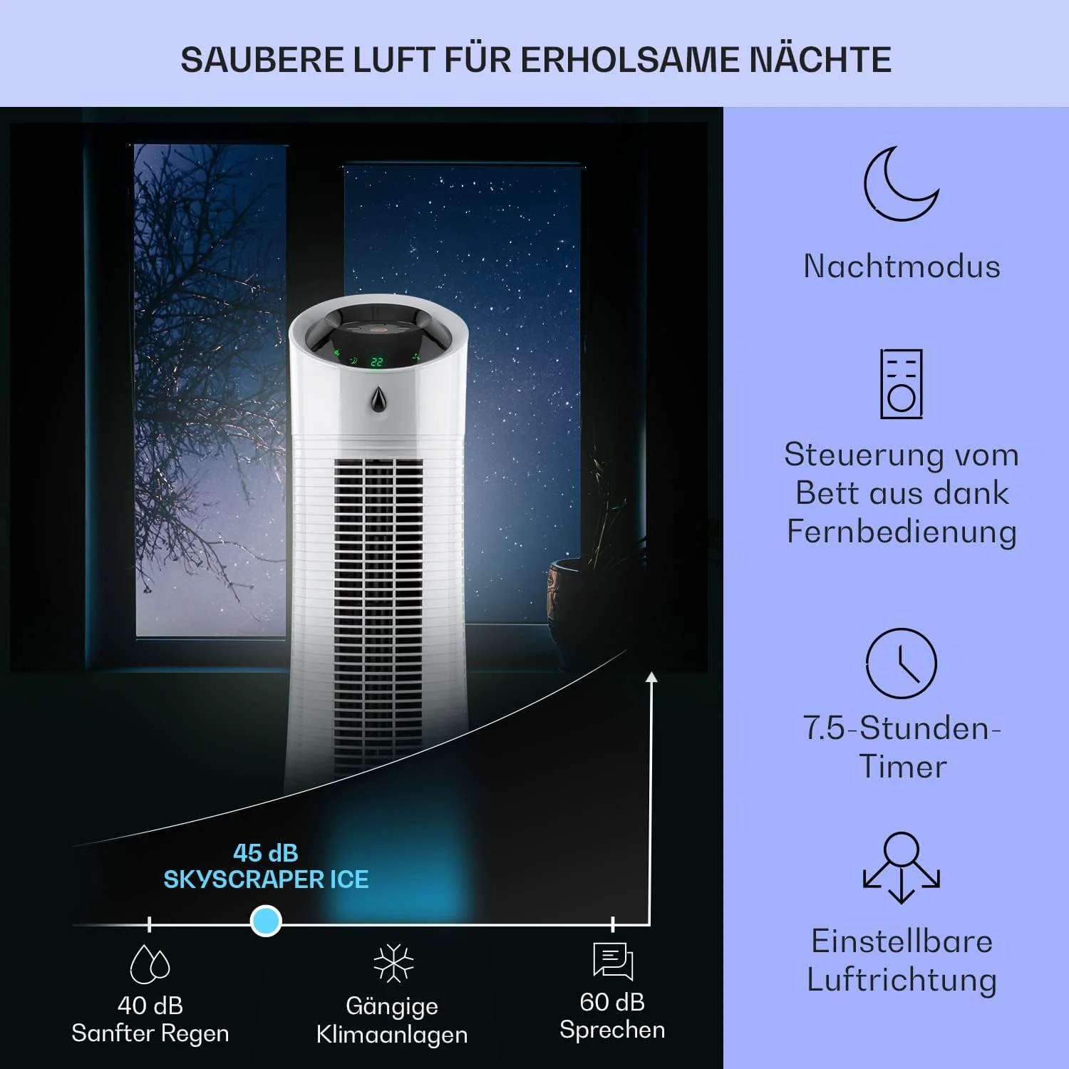 Klarstein 4-in-1: Slimme luchtkoeler, ventilator, luchtbevochtiger & ionisatie I 6 L watertank, oscillatie, 30 W, 210 m3/u, timer I Klimaatregelaar zonder afvoerslang, Mobiele airconditioner, Zwart-ros��goud