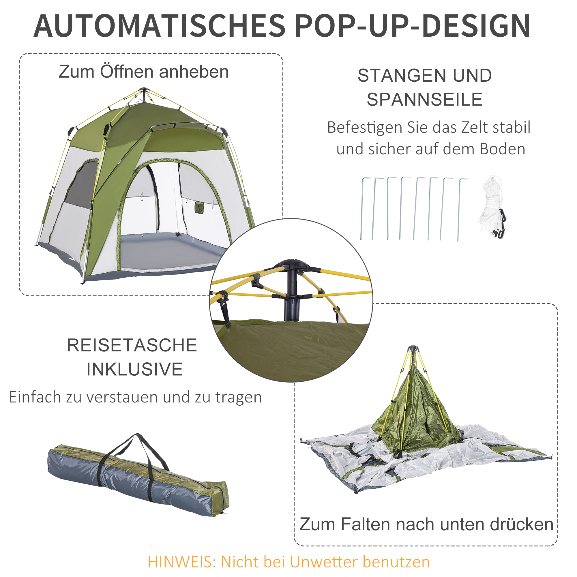 bivvy tent is aluminium glasvezel 195cm x 240cm x 240cm