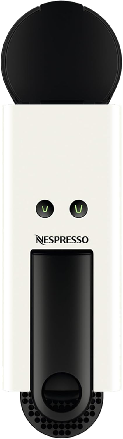 Nespresso Krups Essenza Mini XN1101 - Cafetera monodosis de cápsulas Nespresso, compacta, 19 bares, apagado automático, color blanco (Pack Cápsulas bienvenida incluido)