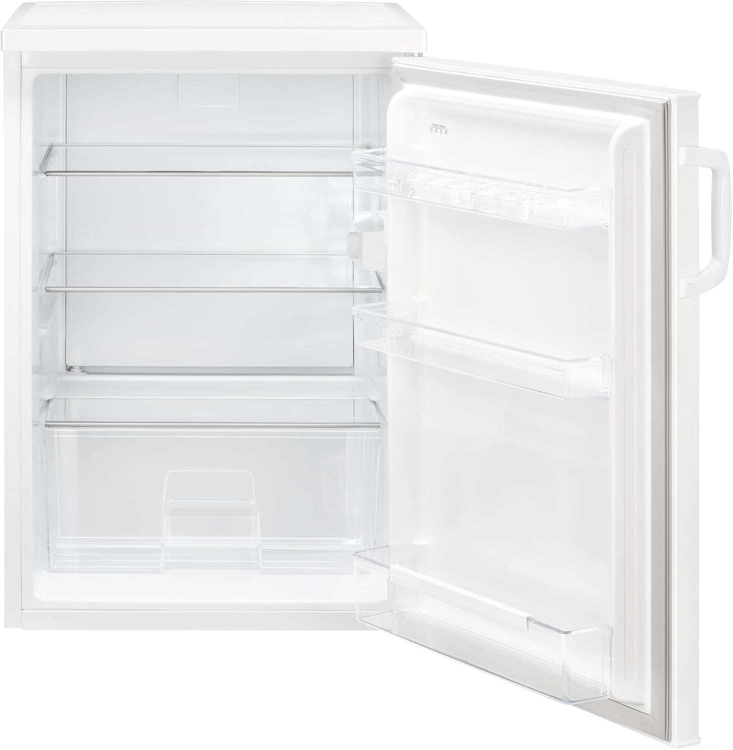 Clatronic® Kühlschrank ohne Gefrierfach | Energieklasse D | 84,5cm | Vollraumkühlschrank | leise 39dB | Türanschlag wechselbar | 0°C - 8°C | 133L | Kühlschrank klein mit Gemüsefach | VS 100 weiß