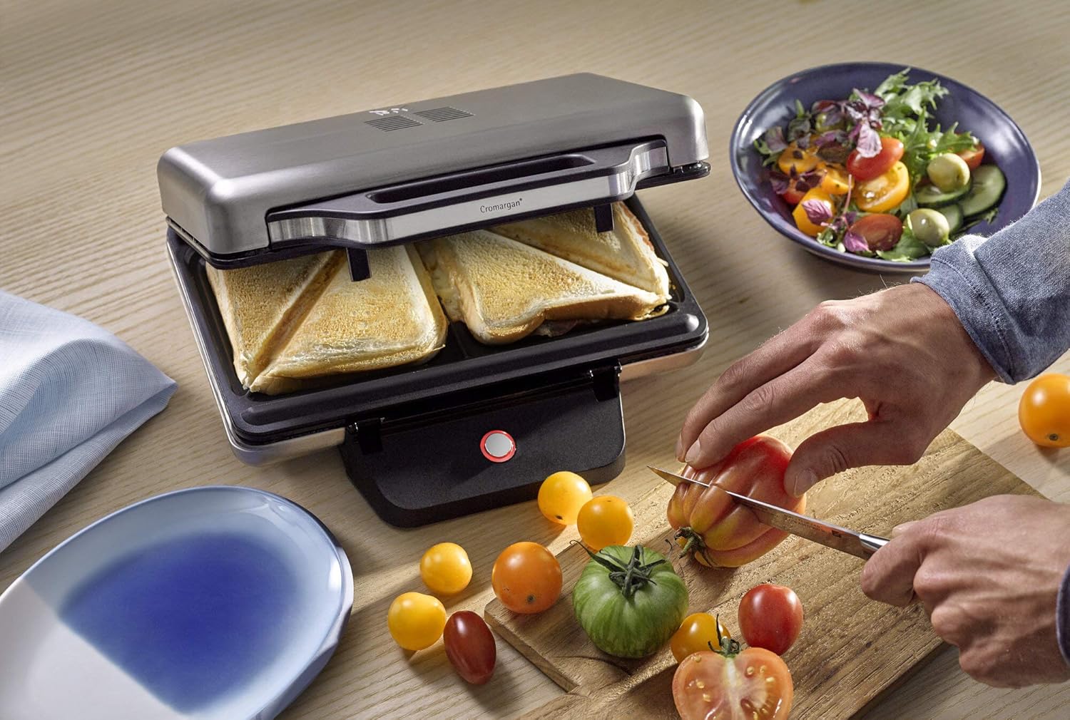 WMF Lono Toaster Glas mit Brtchenaufsatz, 2 Scheiben, XXL, motorisierte Toastaufnahme, Aufwrm-Funktion, 7 Brunungsstufen, Toaster edelstahl matt