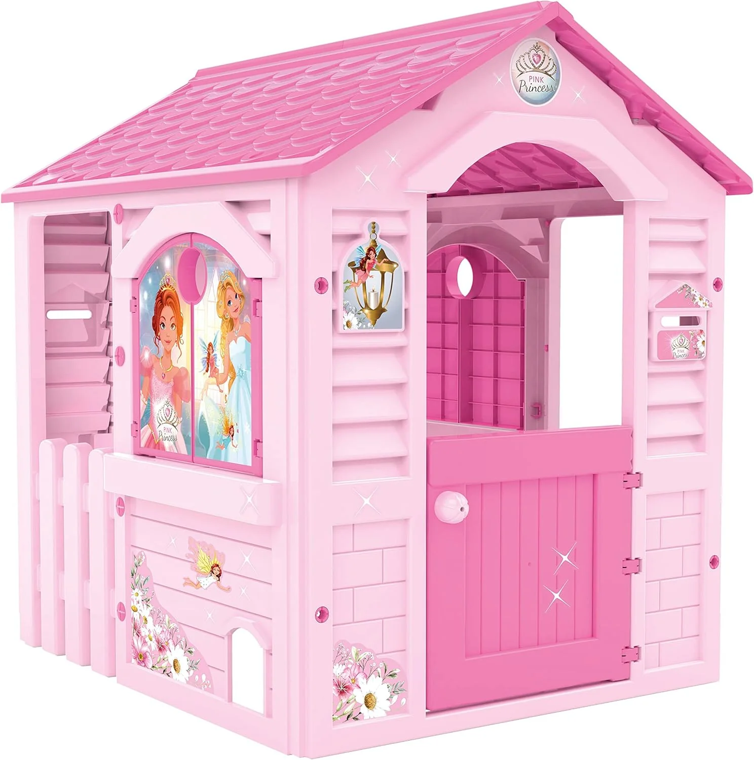 Chicos - Country Cottage Children's Outdoor and Indoor Cottage, Made of Durable and Durable Plastic, White, Unique, Measures 84 x 103 x 104 cm (89607)