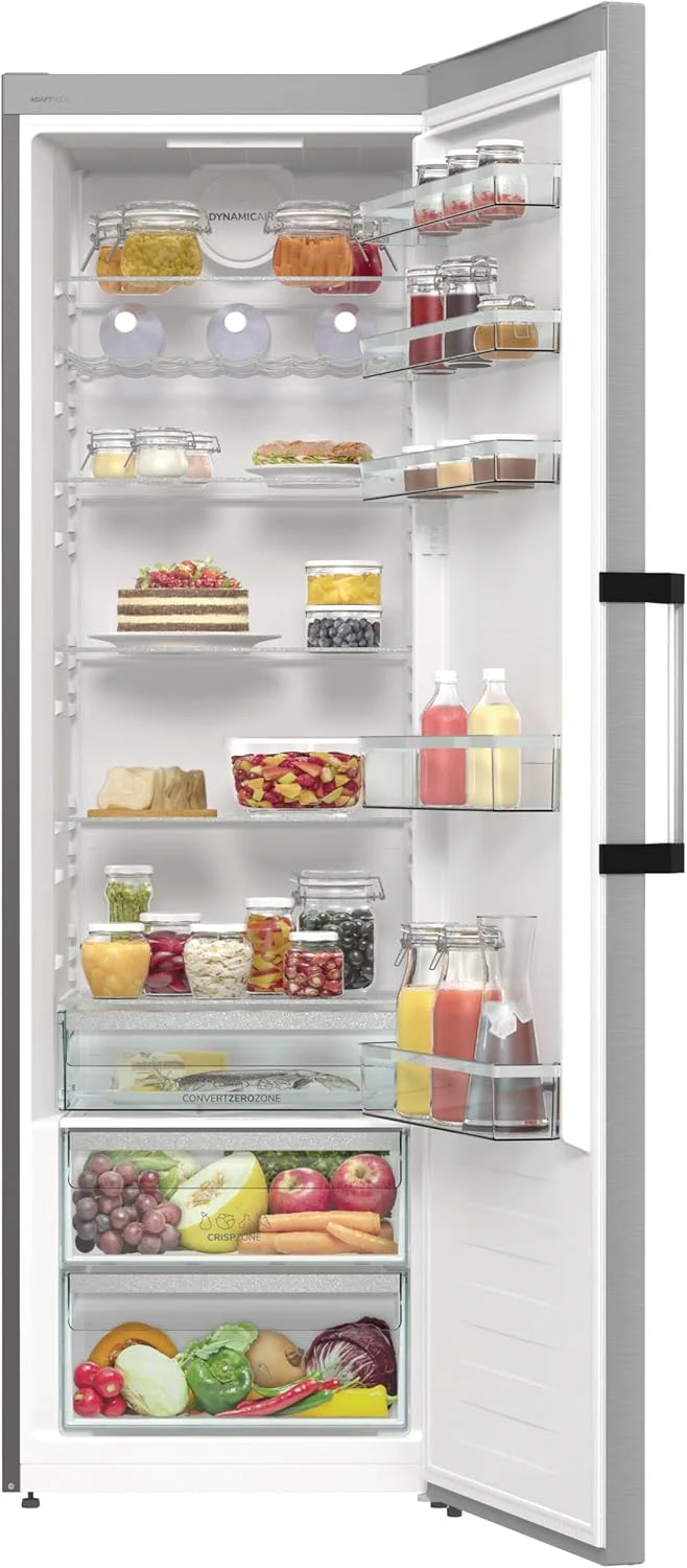 Gorenje R 619 DAXL6 Koelkast/AdaptTech/FreshZone/Snelkoelfunctie/Ventilatiekoelsysteem/LED Display/398l/185cm/EEK D/Roestvrij staal