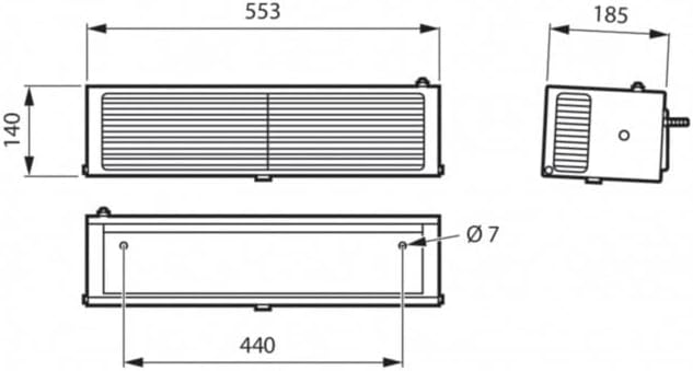 UV-C Wandlampe WL345W 1xTUV T5 25W HFS