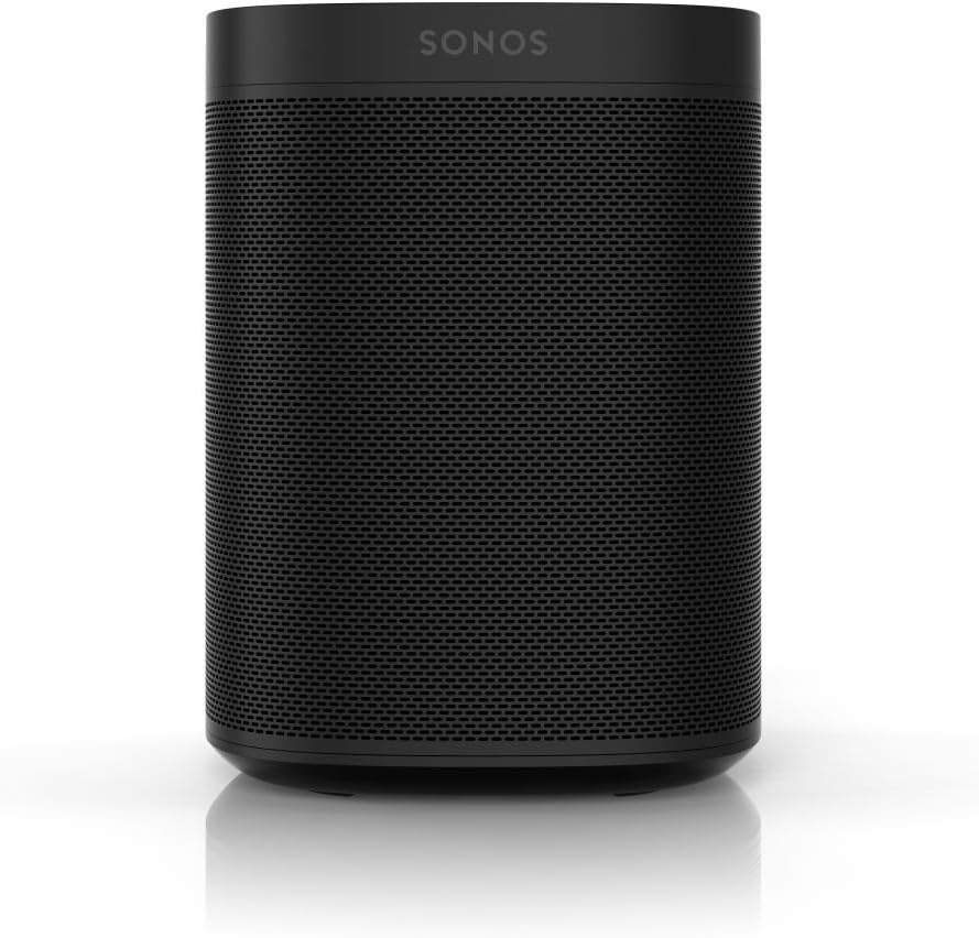 Sonos One Smart Speaker, schwarz – Intelligenter WLAN Lautsprecher mit Alexa Sprachsteuerung, Google Assistant & AirPlay – Multiroom Speaker für unbegrenztes Musikstreaming