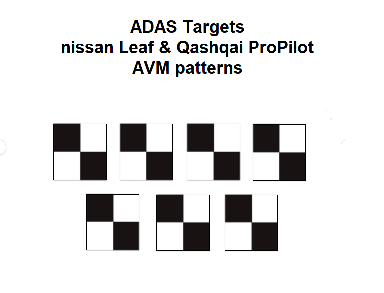 Nissan leaf Qashqai ProPilot AVM calibration mats -DIGITAL PATTERNS ONLY