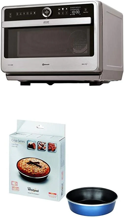 Bauknecht Jet Chef MW 179 IN Rvs 5-in-1 Multifunctionele Magnetron/ 1000 W/ 33 L Gaarruimte/Hete lucht 1500 Watt/ Kwartsgrill 1200 W/DualCrisp/ Stoomkoken/Smelt- en Snelontdooifunctie