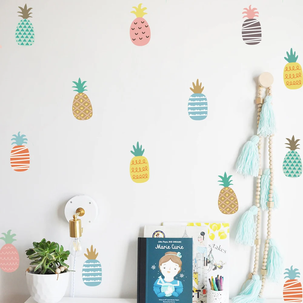 Colorful Pineapple Wall Stickers for Baby Nursery