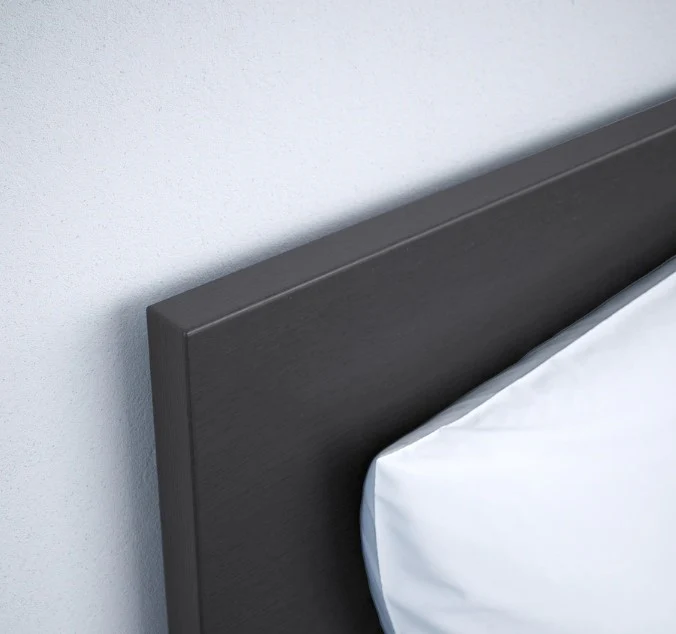 2025 MALM Hoog Bedframe, Zwartbruin, 160x200 cm