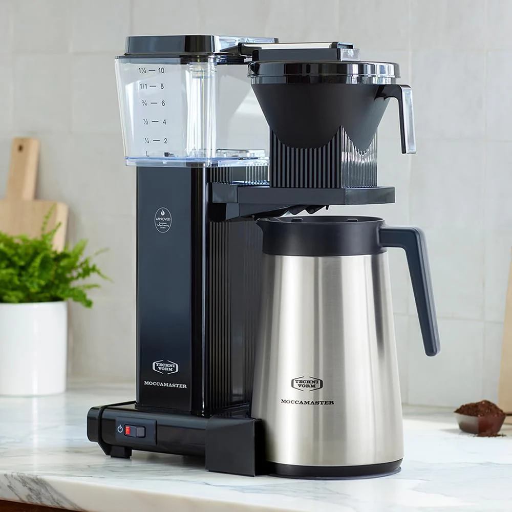 Moccamaster KBGT, filterkoffiezetapparaat met thermoskan, filterkoffiezetapparaat, Off-White, 1.25L