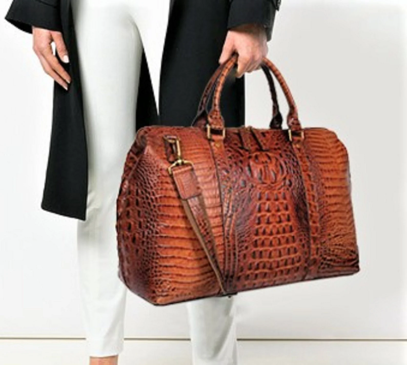Brown Leather Travel Bag Carry-On 13