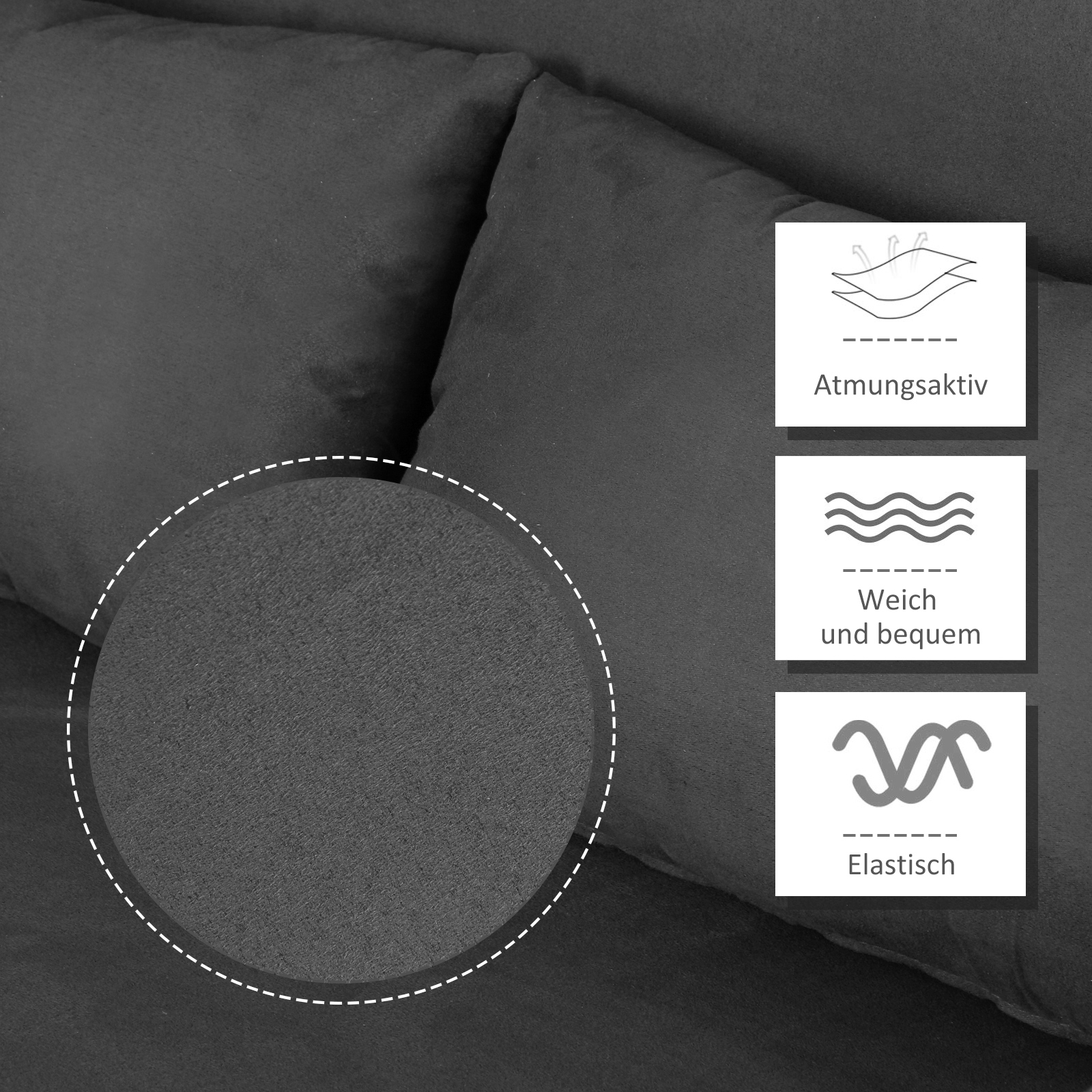 tweezits bedbank met armleuningen, 3-in-1 slaapbank, logeerbed, opvouwbare matras, opklapbed, chaise longue, multifunctioneel, imitatie-su��de grijs 105 x 80 x 78 cm