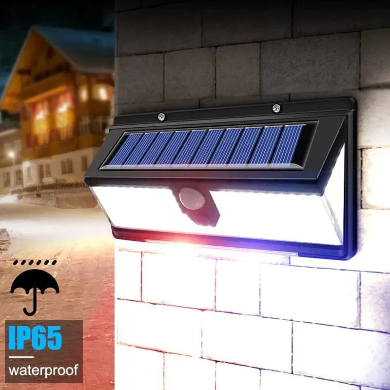 190 LED Solar Wall Light Outdoor Waterproof with Motion Sensor
