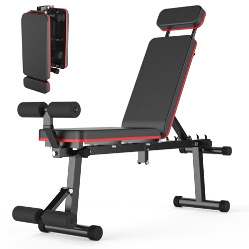 Panca pesi regolabile, pieghevole, si può inclinare, reclinare e lasciare piana, allenamento per tutto il corpo, design con poggiatesta estendibile, capacità 660 libbre/300 kg : Amazon.it: Sport e tempo libero