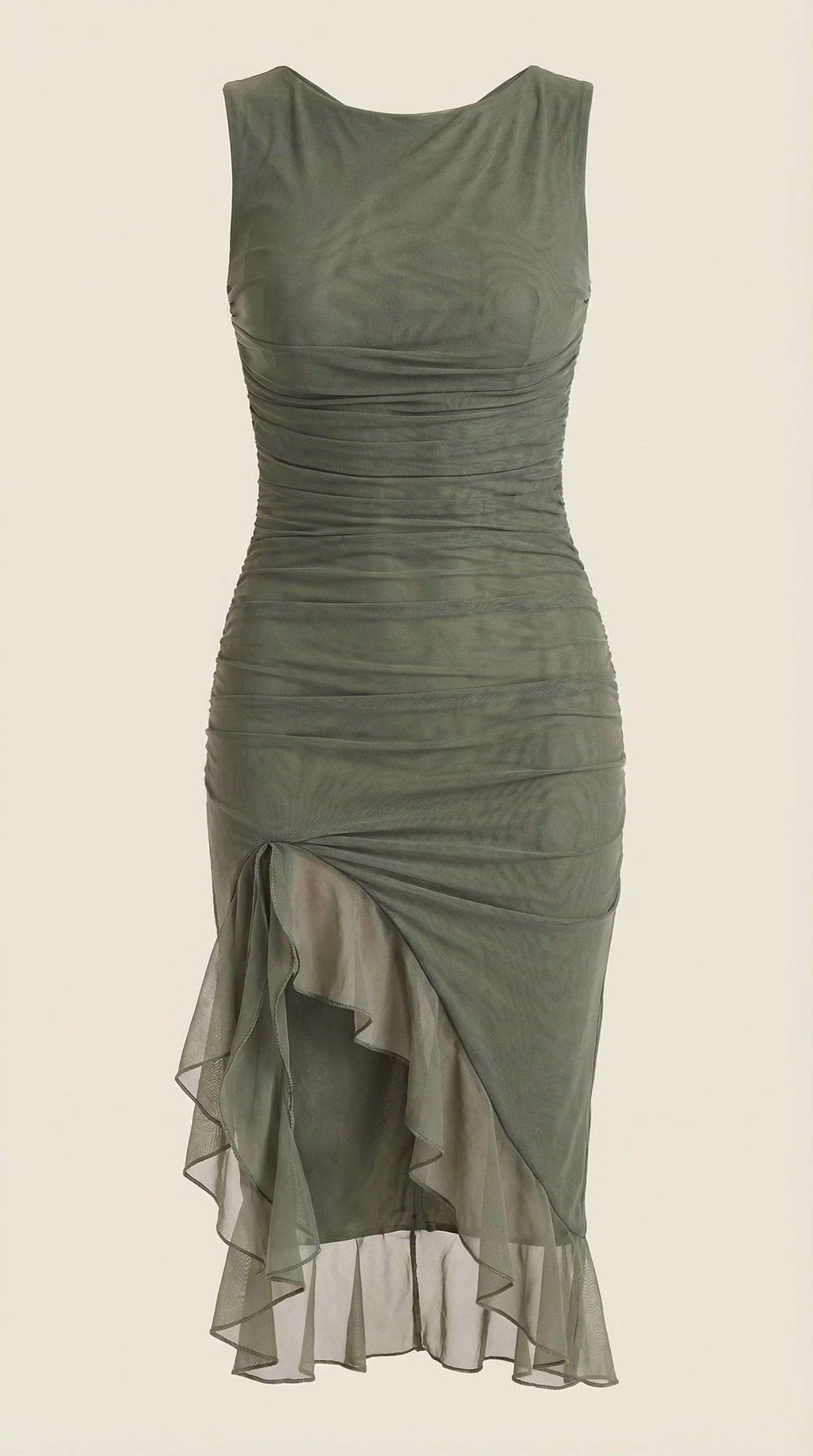 Midi-Kleid mit R��schen