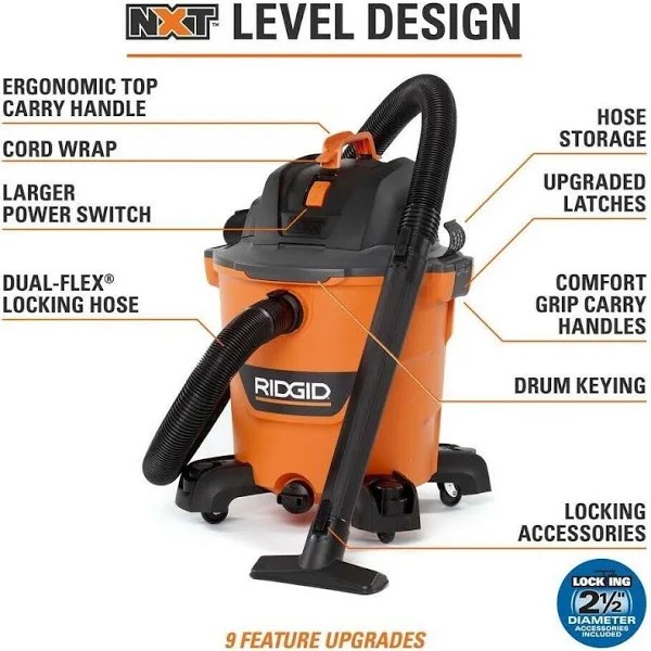 Ridgid Wet Dry Vacuum 12 gal. 5.0-Peak HP
