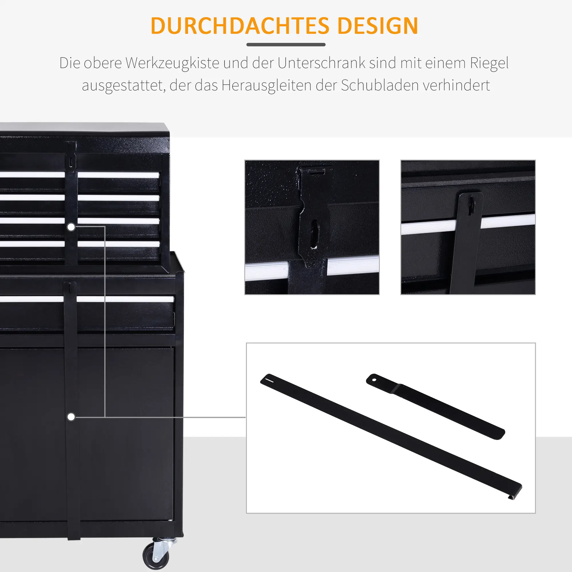 Durhand Werkplaatswagen gereedschapskast verrijdbaar veel opbergruimte