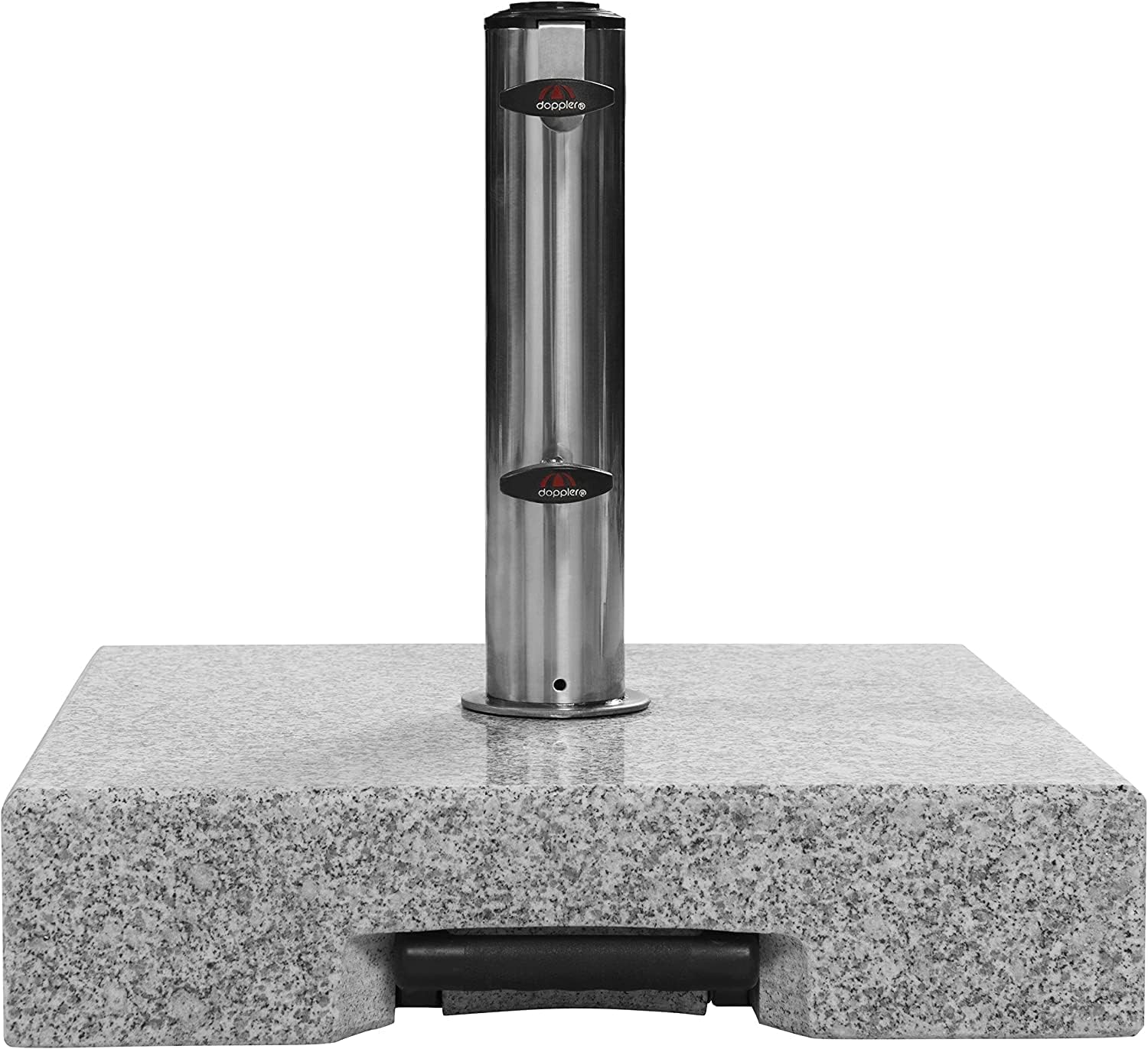 Doppler Trolley Granitsockel 45kg mit Rollen I Schirmständer für Sonnenschirme mit max. 250cm Schirmdurchmesser & 3,2-6,0cm Rohrdurchmesser I Sonnenschirmständer mit Auszieh-Griff