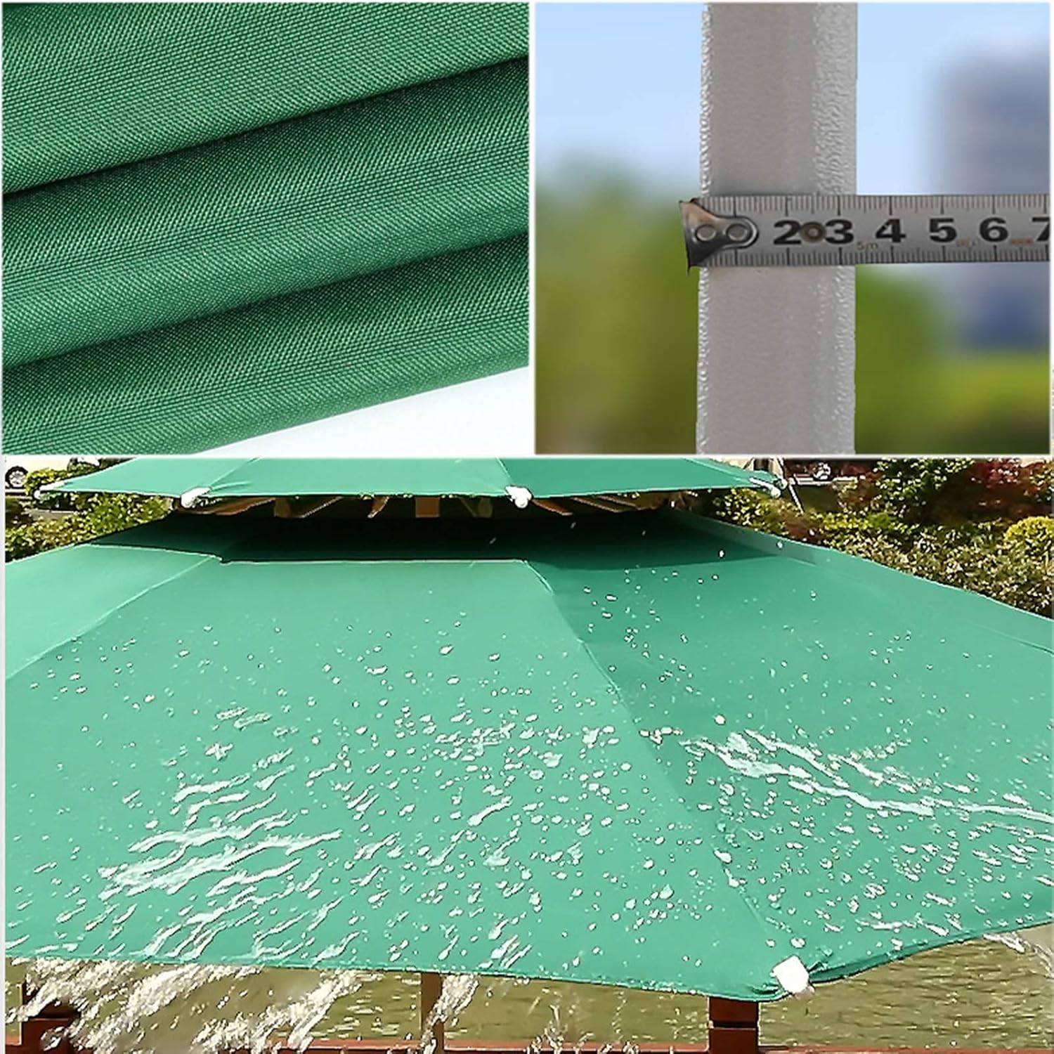 Garten Parasols Garten Parasol, Regenschirm, Doppel -Top -Parasol, runder Regenschirm, abnehmbar, für Outdoor, Strand, Innenhof, Terrassenschild im Freien Parasole