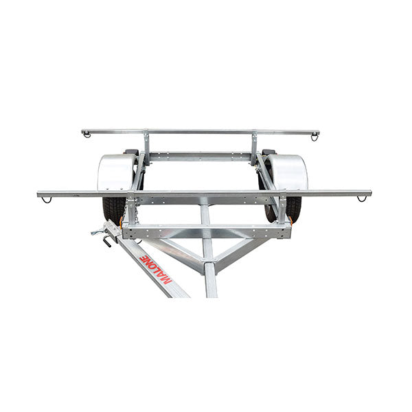 Malone LowMax 2 Kayak Trailer, 600 lb Capacity, Galvanized Steel, J/V Racks, LED Lights, USA Made