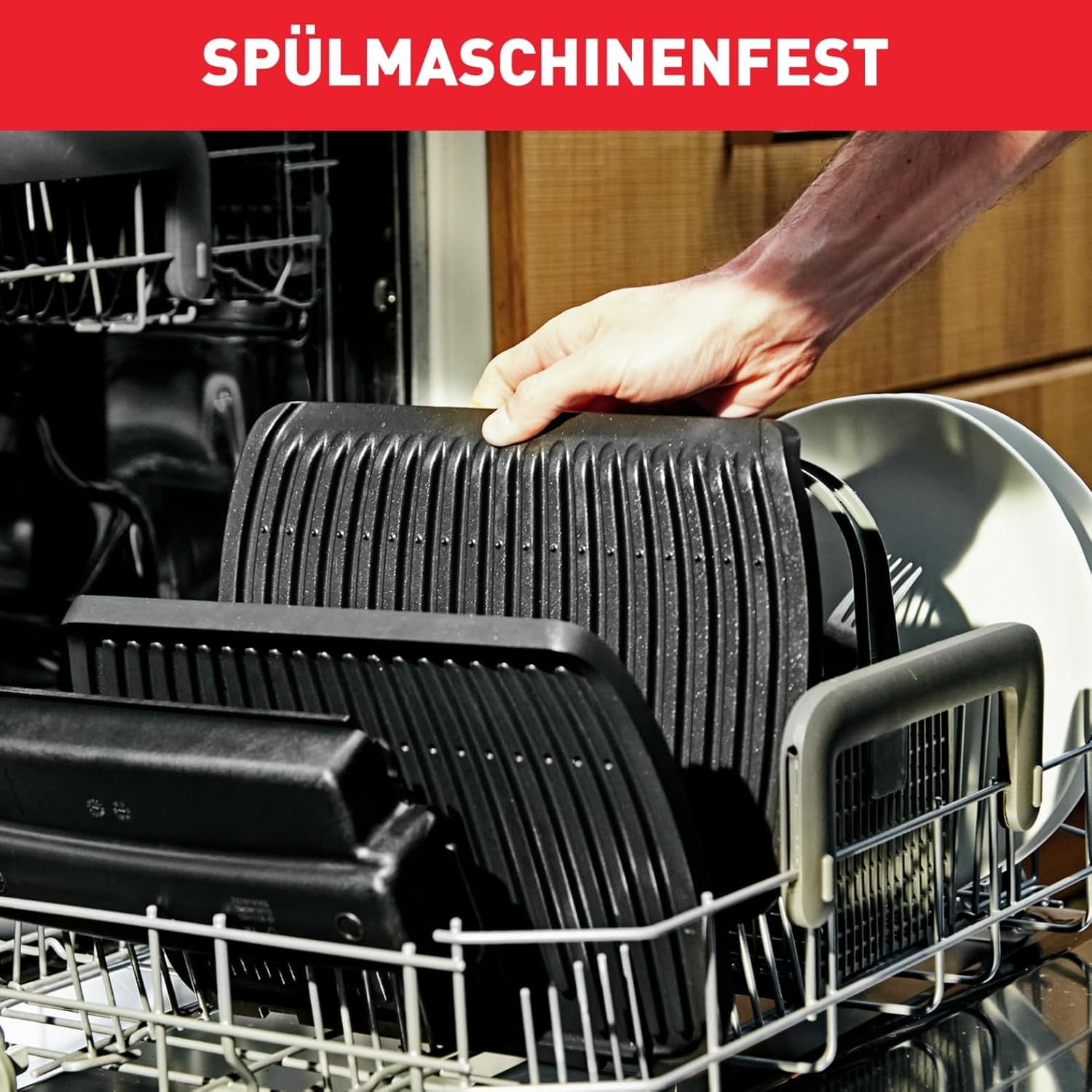 Tefal OptiGrill Elite XL Kontaktgrill, automatische Garzeitanpassung, perfekte Ergebnisse, 16 Programme, digitales Display mit Garstufenanzeige, abnehmbare XL-Platten, Elektrogrill, schwarz, GC760812