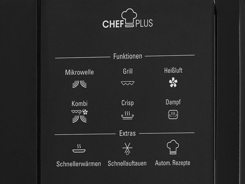 Bauknecht MW 49 SL Freistehender Mikrowellen Backofen/ Mikrowelle 800 Watt/ Quarz-Grill 900 Watt/ Heißluft 1700 Watt/ Dampfgarfunktion inkl. Dampfgarbehälter