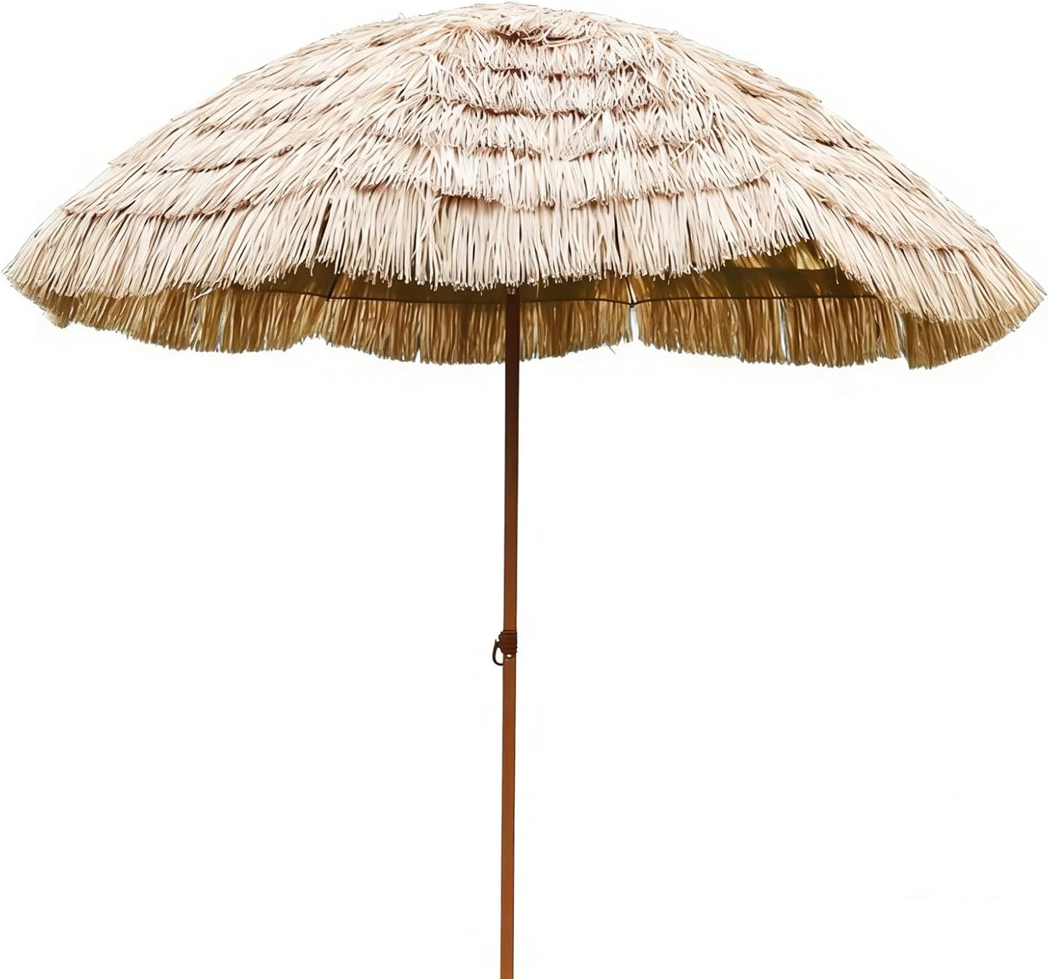 1,5 M, 1,8 M, 2,4 M, Faltbarer Strandschirm, Tragbarer Tropischer Strohschirm, Höhenverstellbar, Terrasse, Garten, Strand, Pool, Hinterhof(1.6m/5.2ft)