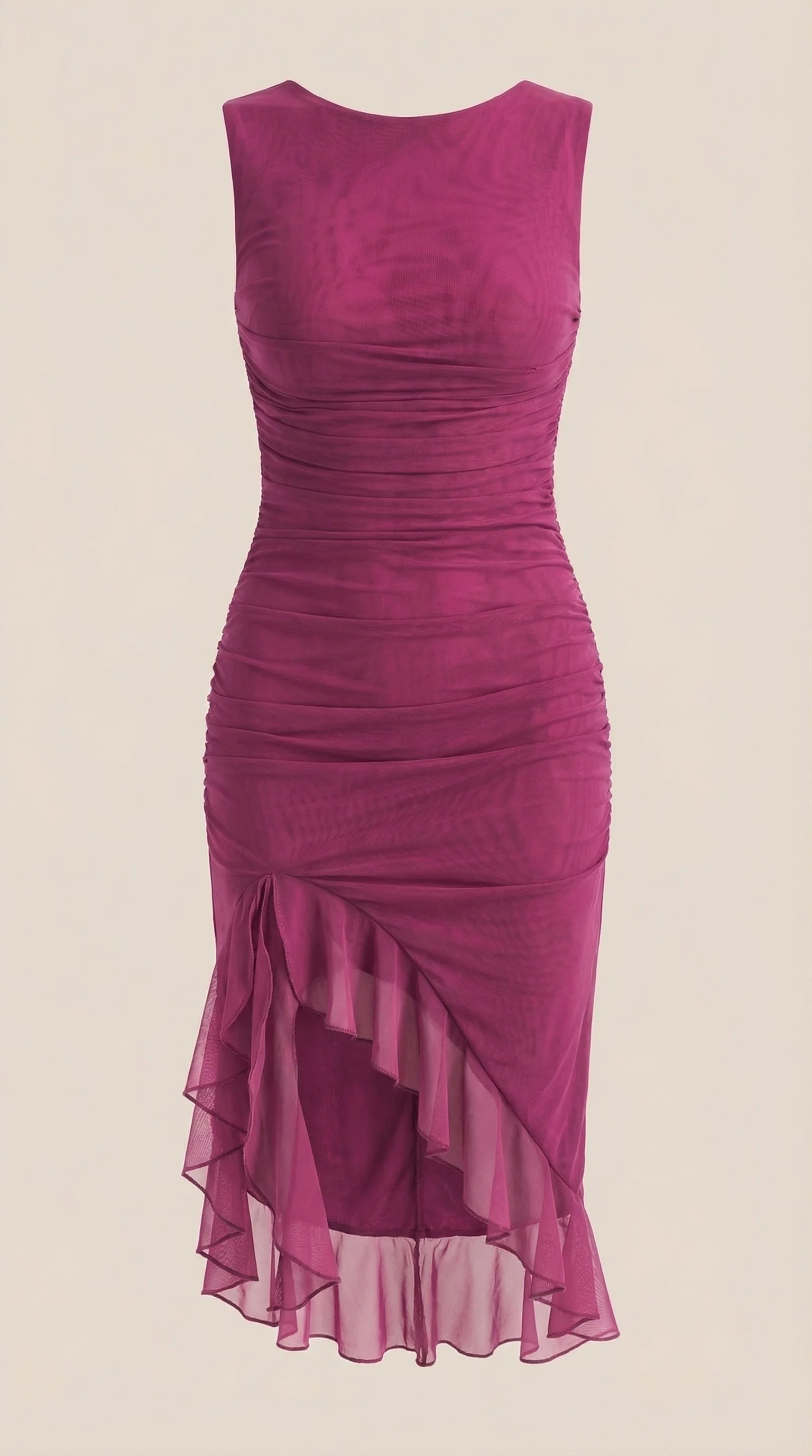 Midi-Kleid mit R��schen