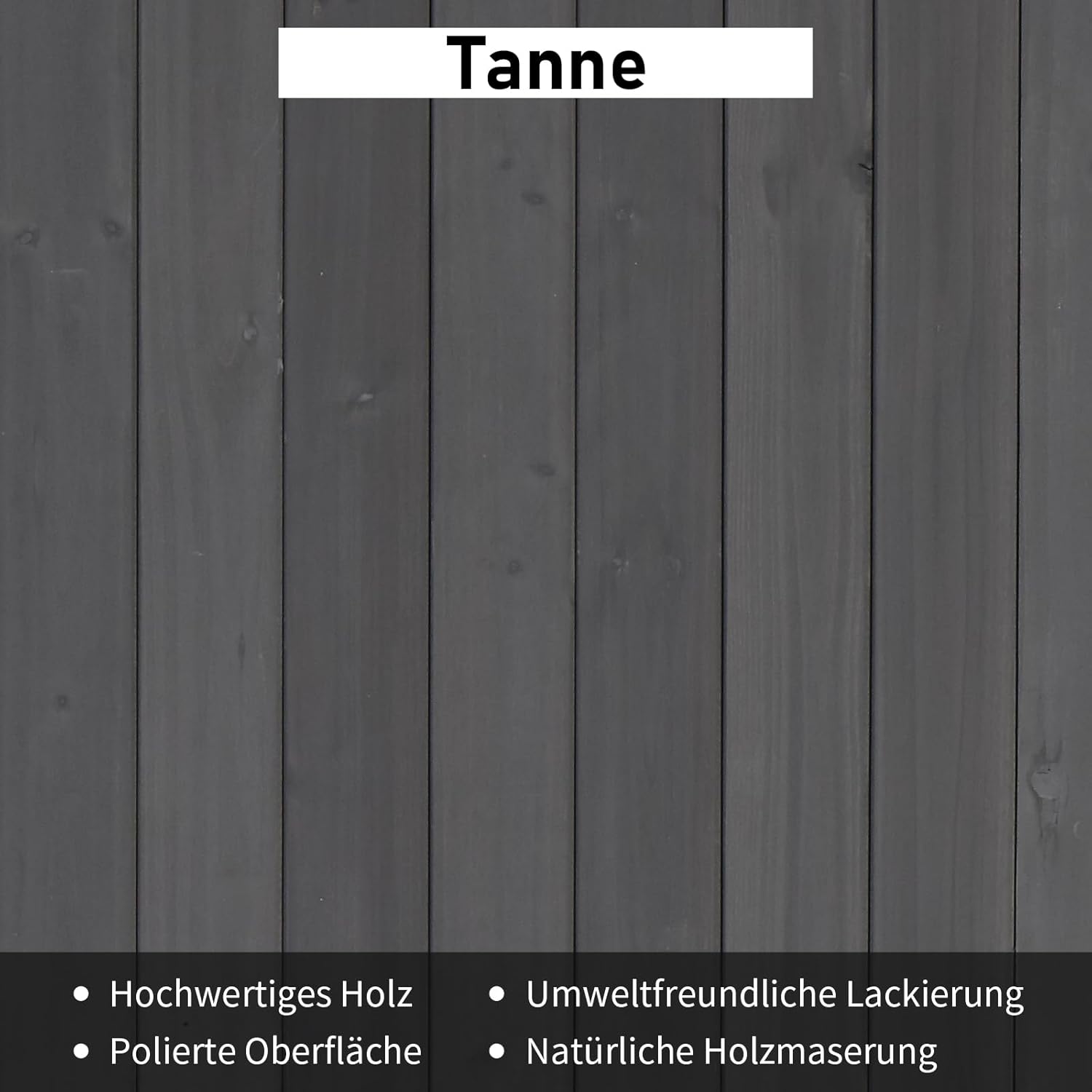 LEADZM Gartenschrank Holz für Außenbereich, gartenhaus Holz, Grau, 3 Regalböden, geräteschuppen für Garten, Terrasse, 77 X 54 X 180 cm