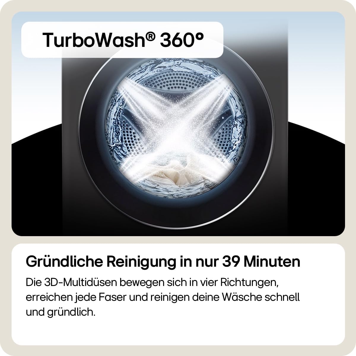 V9WD128H2B, Klasse A, Waschtrockner 12-8 kg, 1360 U/min, AI Direct Drive, Nachlegefunktion, Schnellwaschgang in 39 Min., mit Dampf, 60 x 61 x 85 cm - Black Stainless Steel