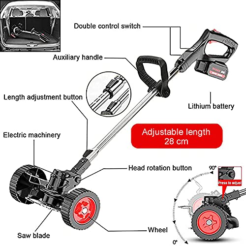 Rasaerba A Batteria, Asta Telescopica Regolabile Tosaerba Elettrico Multifunzione Per Uso Domestico 21V 2000mA Nero Tosaerba A Batteria Per La Cura Del Prato Vialetto Giardino (15 Celle A Batteria) : Amazon.it: Giardino e giardinaggio