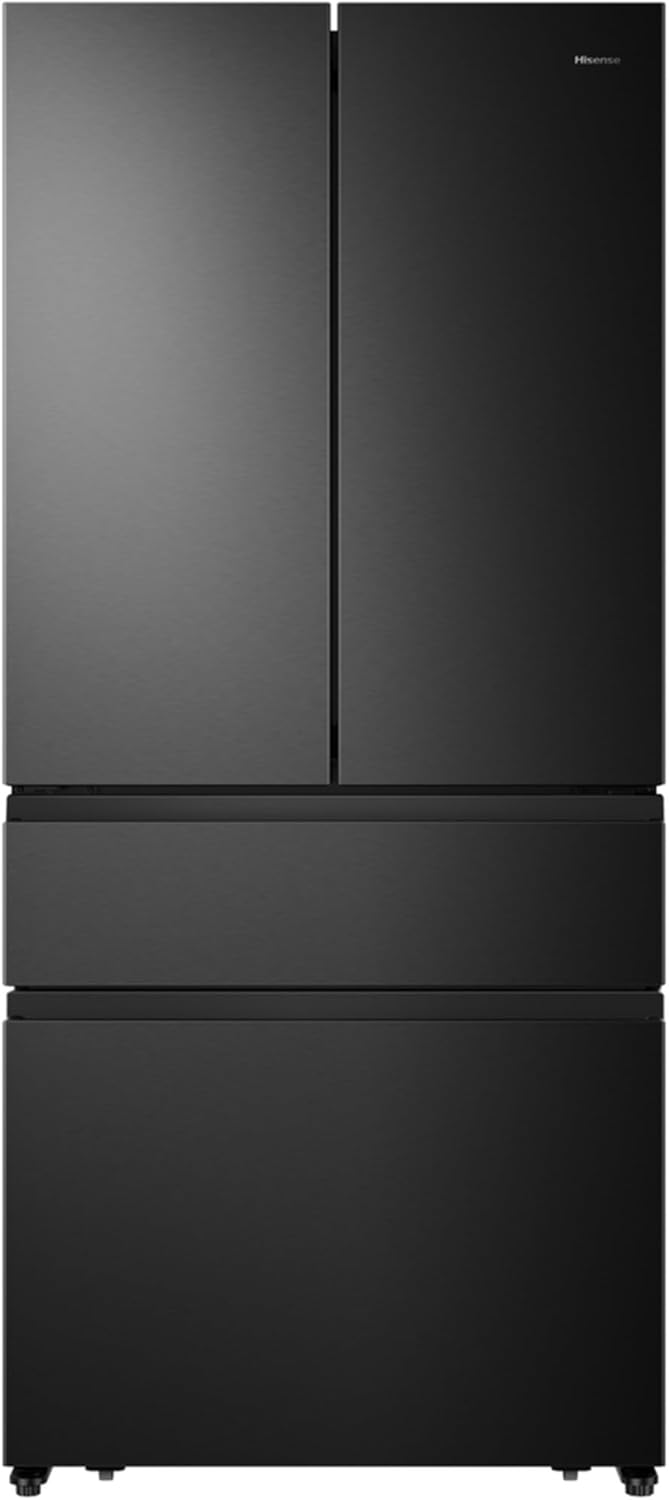 Hisense RF540N4SBF2 Réfrigérateur congélateur à porte française, NoFrostPlus, compresseur inverter, Multiflow 360°, SuperCool, 181,7 cm, réfrigérateur 302 l, partie congélateur 178 l, 40 dB, 310