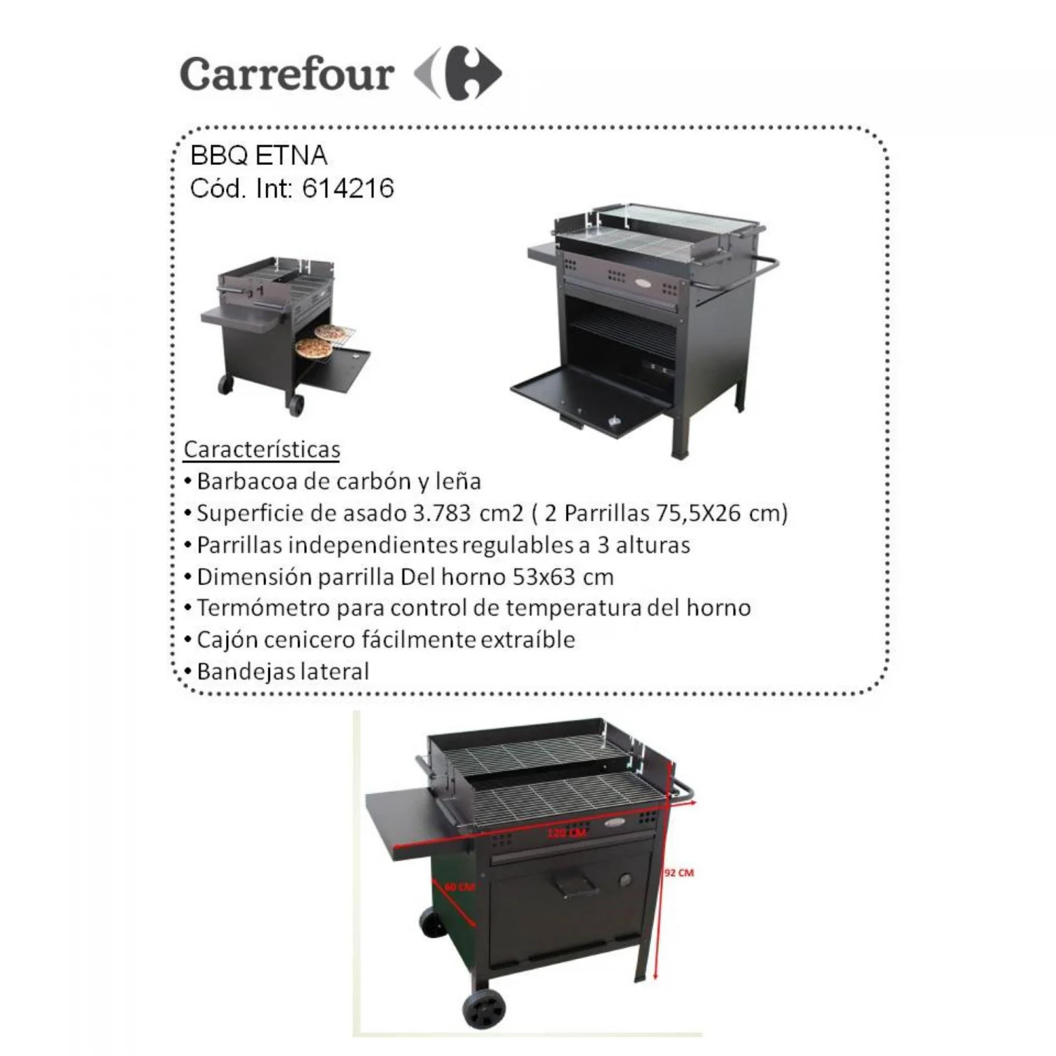 Grill węglowy Etna z piekarnikiem