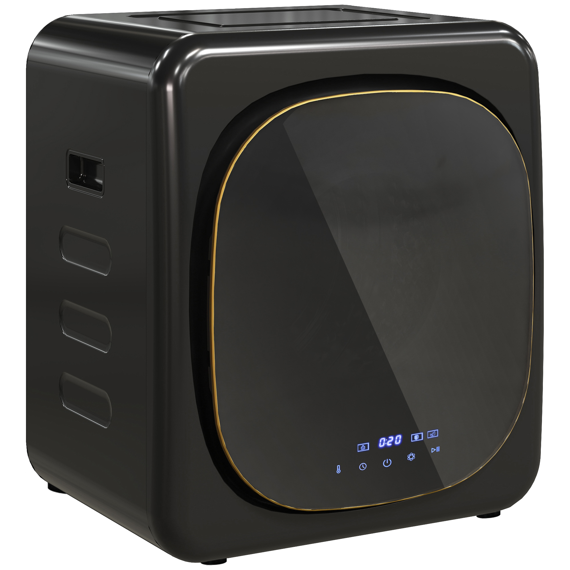 Wasdroger met UV-Desinfectie, Compact Ontwerp, 4 kg Capaciteit, Roestvrijstaal, Zwart