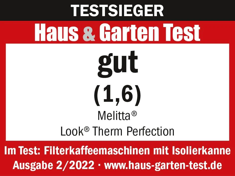 Melitta Look Perfection - Filterkoffiezetapparaat - met thermoskan - druppelstop - 10 kopjes - Zwart (1025-16)