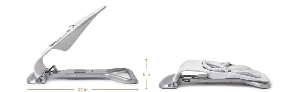 Ergobaby 3-in-1 Evolve Bouncer, Ergonomische wipstoel voor baby's vanaf de geboorte tot peuters, Babyschommel met zitverkleiner voor pasgeborenen (2,5 kg - 13,2 kg), Cream