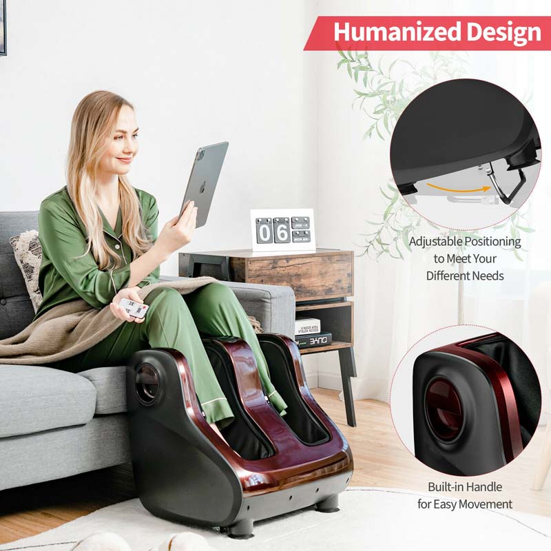 Foot Amp Calf Massager With Heat Amp Remote Shiatsu Kneading Electric Massage Machine With Adjustable Tilt Base Timer Lcd Screen