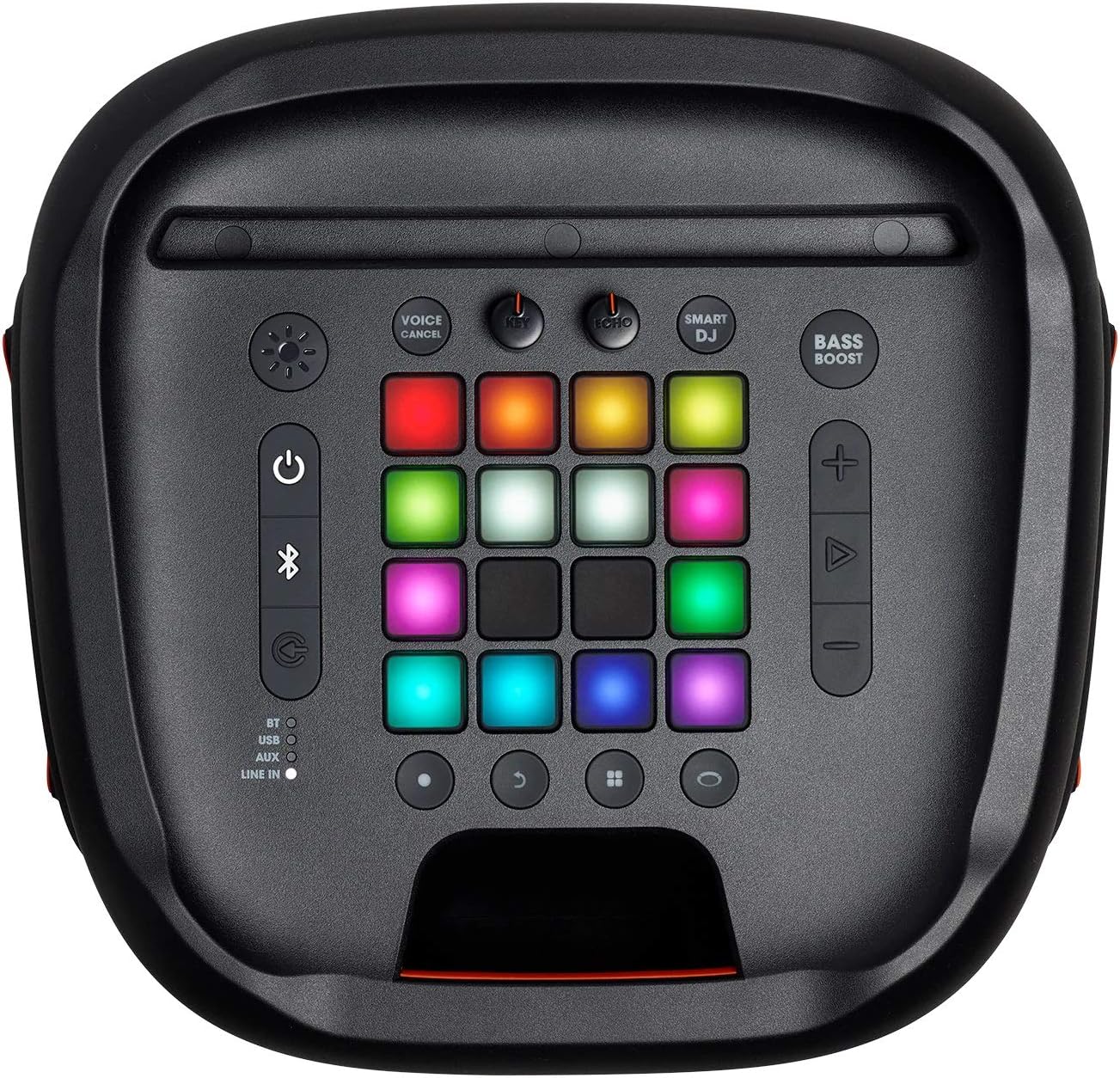 JBL PartyBox 710 - Schwarz �C Trag - und rollbarer Bluetooth Party-Lautsprecher mit Lichteffekten �C Spritzwassergesch��tzte, mobile Musikbox