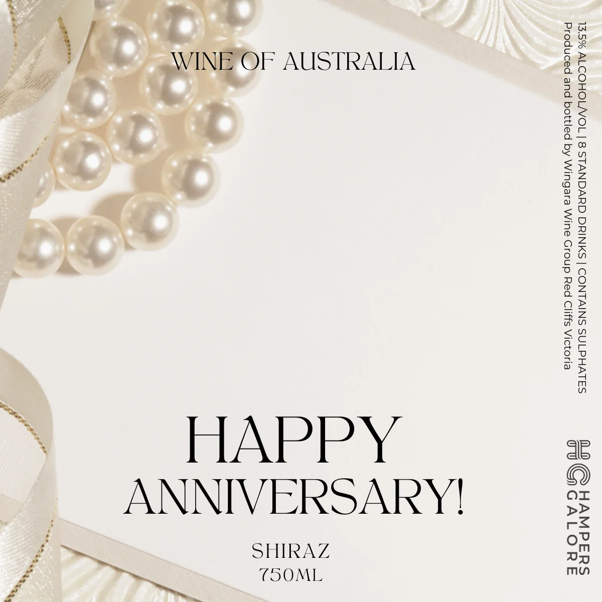 Anniversary Shiraz Wine Label