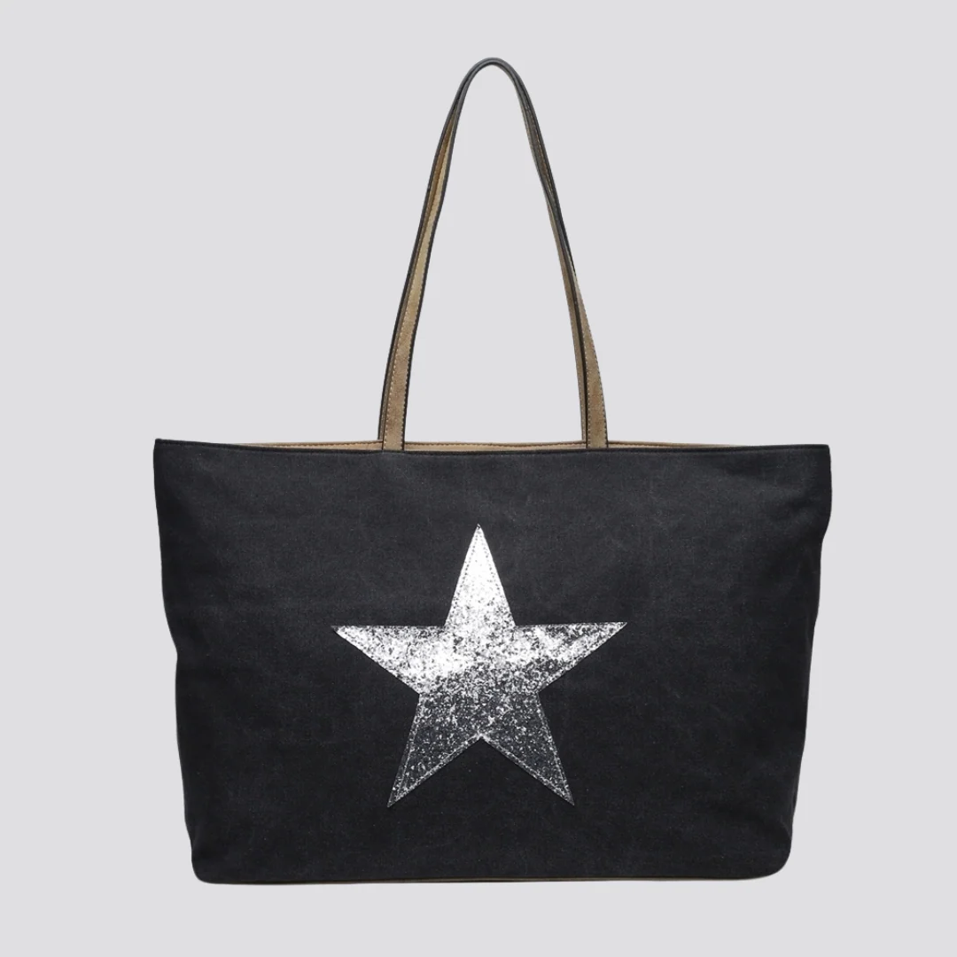 Canvas Tote Bag | Black Star