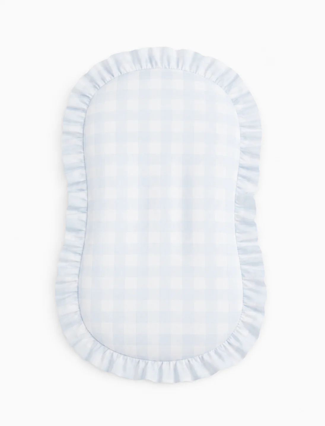 Blue Checkered Ruffle Baby Lounger Cover