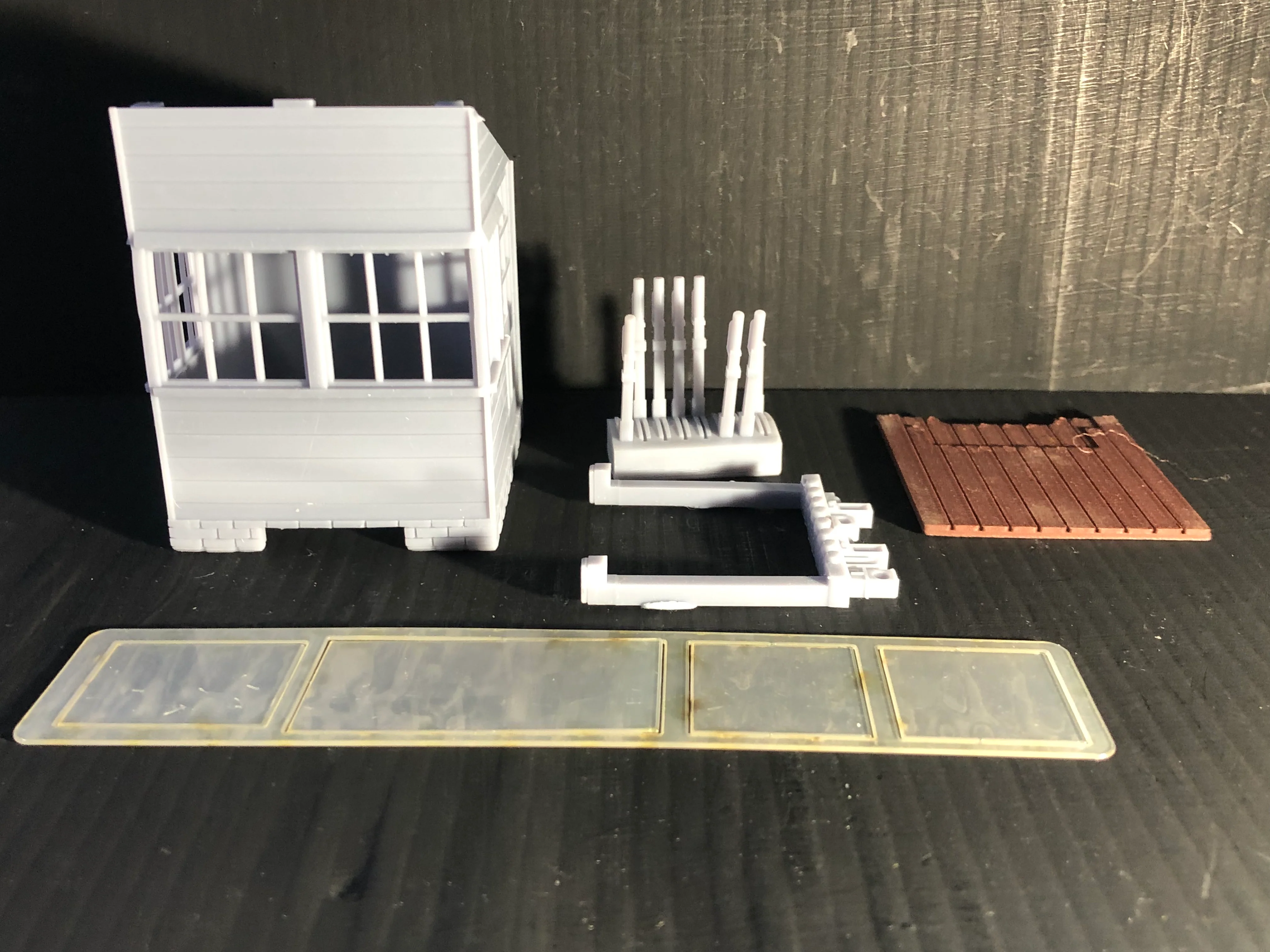 Ground Signal Box Hut with levers and glazing SDR  - NG7 , 7mm , O-16.5